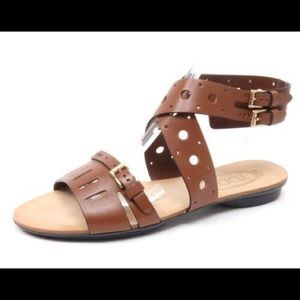 Tod's leather wrap sandals